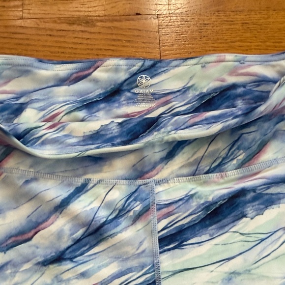 XXL Gaian Multicolor Patterned Capri Women’s Leggings Lime NEW - Picture 12 of 12